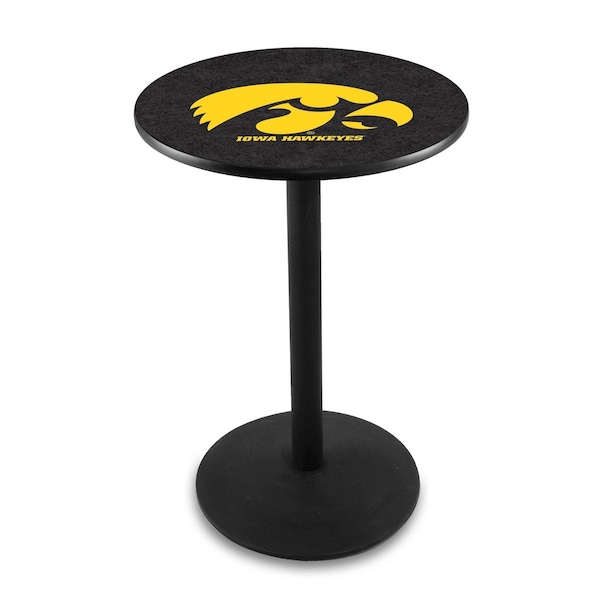 42" Blk Wrinkle Iowa Pub Table